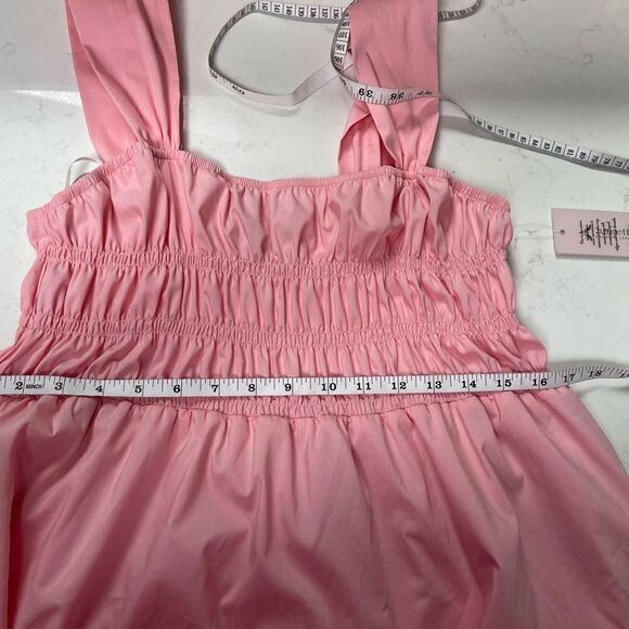NANETTE Lepore gypsy rose pink pleated smocked Sleeveless Midi Milkmade Dress 12 - Picture 8 of 12